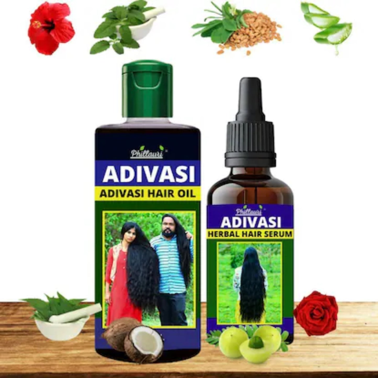 Phillauri Adivasi Hair Oil - Organic Herbal Hair Growth & Anti Hair Fall Oil for Men & Women