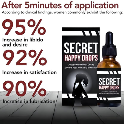 Secret Happy Drops – Natural Mood & Energy Support Drops for Relaxation and Intimate Wellness