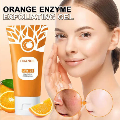 Orange Exfoliating Gel for Face & Body – Brightening Natural Face & Body Scrub for Glowing Skin