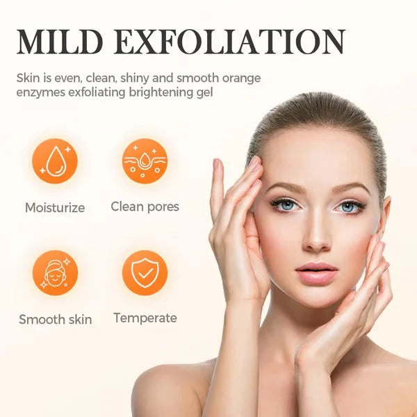 Orange Exfoliating Gel for Face & Body – Brightening Natural Face & Body Scrub for Glowing Skin